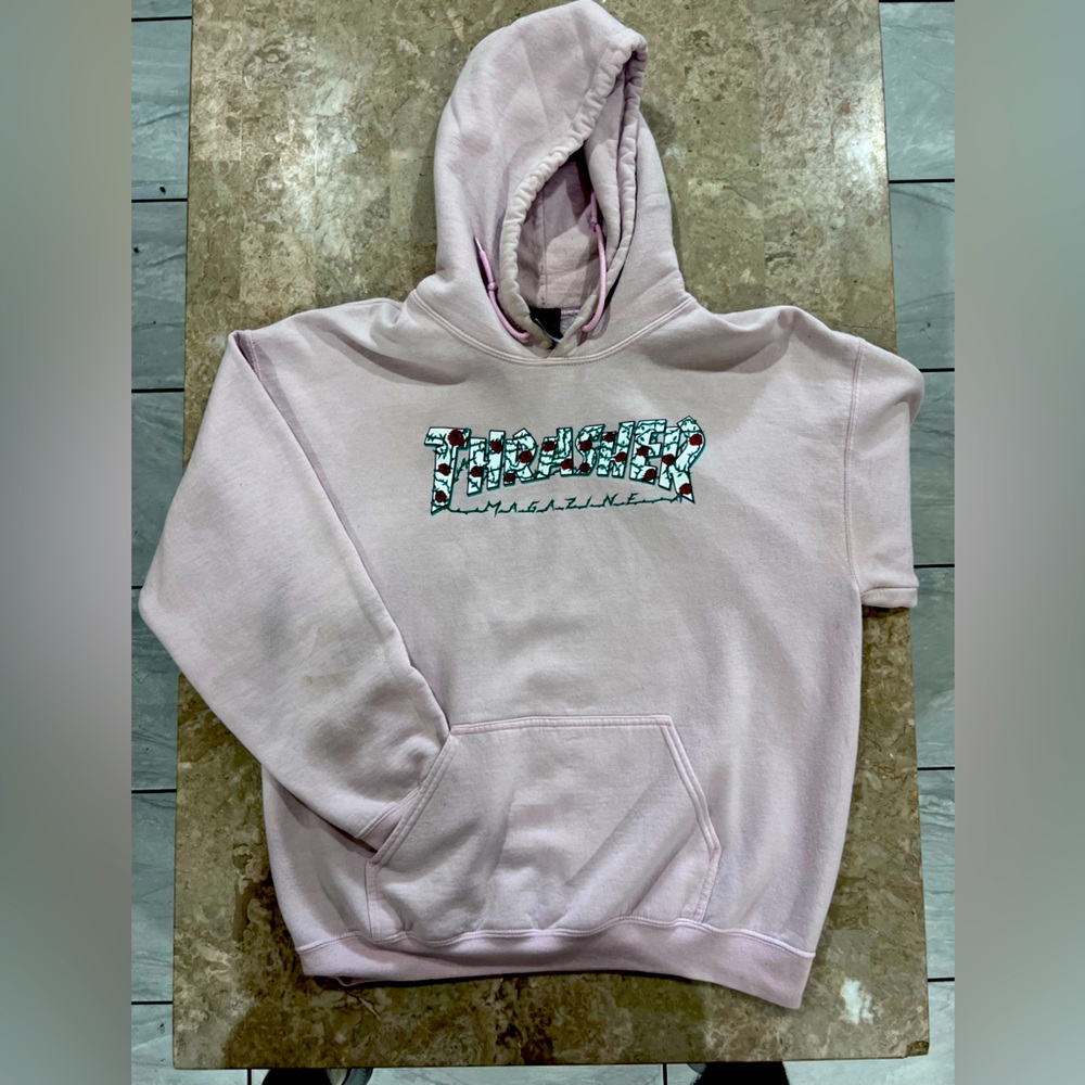 Thrasher pink hoodie